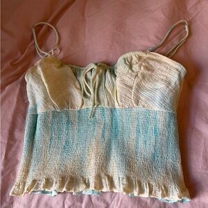 Zara Smocked Crop Top
